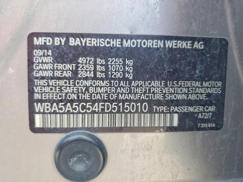 Aukcja sprzedaży 2015 Bmw 528, vin: WBA5A5C54FD515010, numer aukcji: 59827546