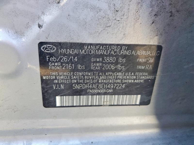Продаж на аукціоні авто 2014 Hyundai Elantra, vin: 5NPDH4AE8EH497224, номер лоту: 60648606