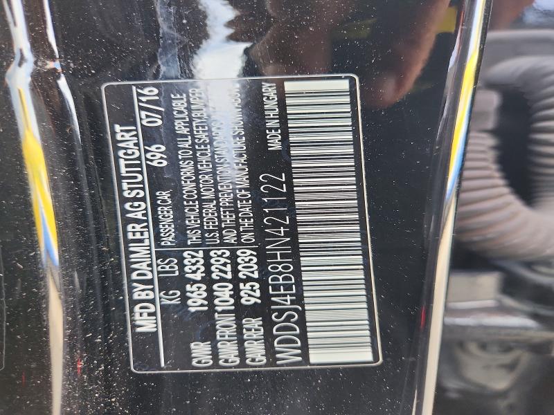 61484926 :رقم المزاد ، WDDSJ4EB8HN421122 vin ، 2017 Mercedes-benz Cla مزاد بيع