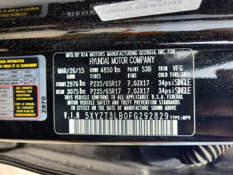 Продаж на аукціоні авто 2015 Hyundai Santa Fe Sport, vin: 5XYZT3LB0FG292829, номер лоту: 61621006