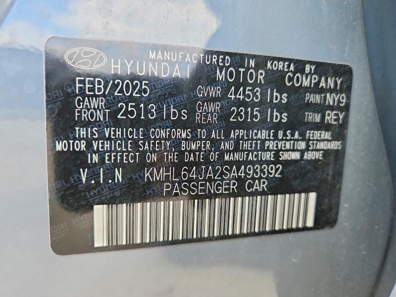 Aukcja sprzedaży 2025 Hyundai Sonata, vin: KMHL64JA2SA493392, numer aukcji: 60645906