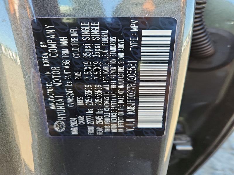 Aukcja sprzedaży 2024 Hyundai Tucson, vin: KM8JFDD27RU205581, numer aukcji: 62273286