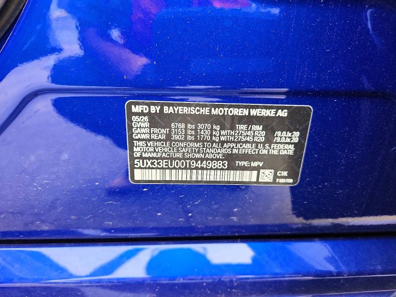 Продажа на аукционе авто 2026 Bmw X5, vin: 5UX33EU00T9449883, номер лота: 59621156