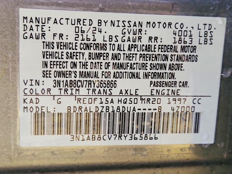 61440776 :رقم المزاد ، 3N1AB8CV7RY365866 vin ، 2024 Nissan Sentra مزاد بيع