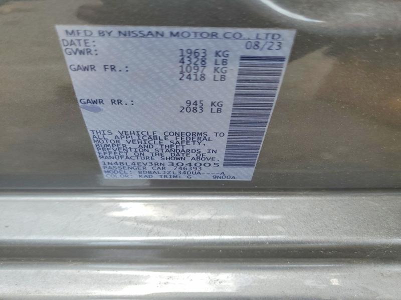 Продажа на аукционе авто 2024 Nissan Altima, vin: 1N4BL4EV3RN304005, номер лота: 61733866