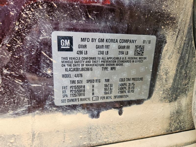Продажа на аукционе авто 2018 Buick Encore, vin: KL4CJASB1JB639616, номер лота: 62560656