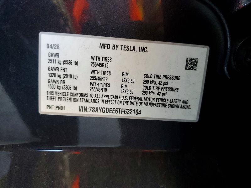 Aukcja sprzedaży 2026 Tesla Model Y, vin: 7SAYGDEE6TF632164, numer aukcji: 62099286
