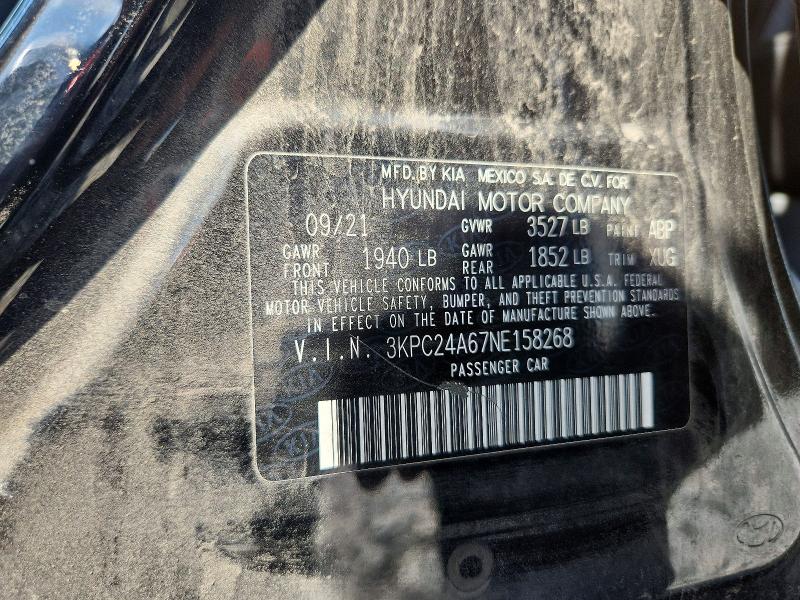 Aukcja sprzedaży 2022 Hyundai Accent, vin: 3KPC24A67NE158268, numer aukcji: 63161346