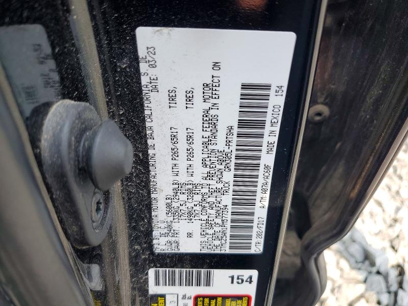 62631616 :رقم المزاد ، 3TMCZ5AN1PM577394 vin ، 2023 Toyota Tacoma مزاد بيع