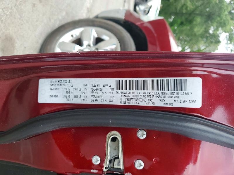 Продаж на аукціоні авто 2019 Ram 1500 Classic, vin: 1C6RR7TT4KS566866, номер лоту: 61446976