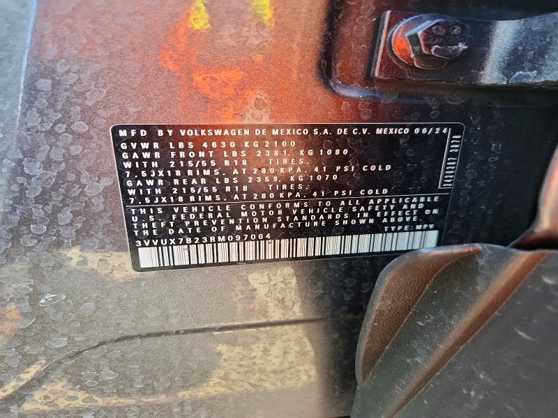 Aukcja sprzedaży 2024 Volkswagen Taos, vin: 3VVUX7B23RM097064, numer aukcji: 60071126