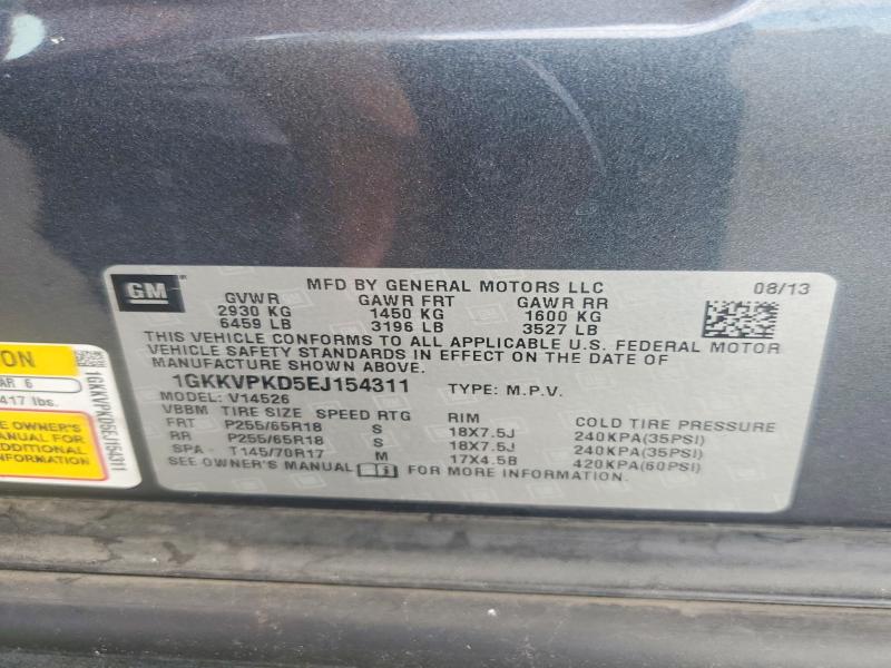 Продаж на аукціоні авто 2014 Gmc Acadia, vin: 1GKKVPKD5EJ154311, номер лоту: 61772416