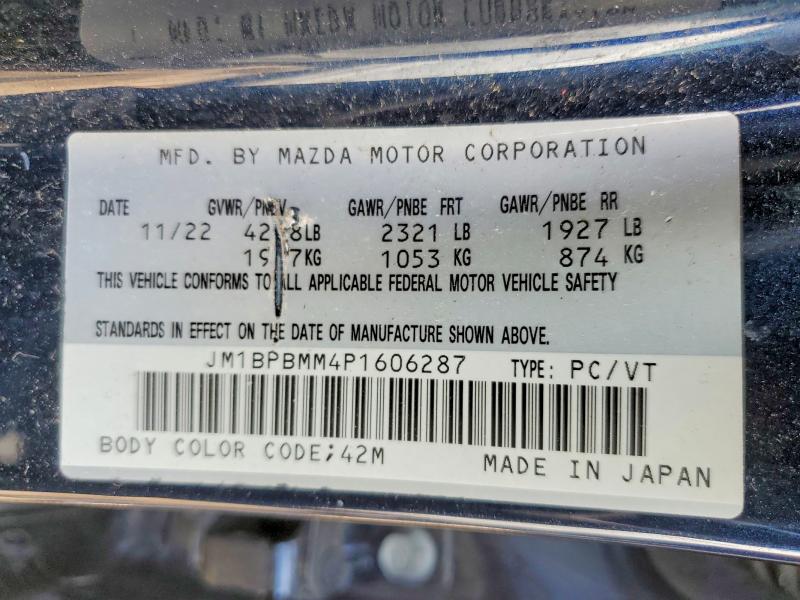 2023 Mazda 3 მანქანა იყიდება აუქციონზე, vin: JM1BPBMM4P1606287, აუქციონის ნომერი: 58959666