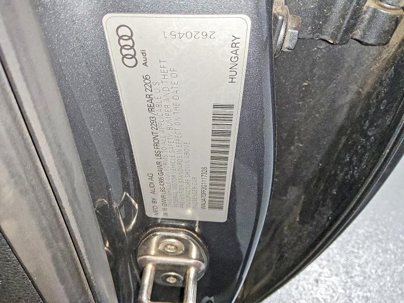 Продажа на аукционе авто 2016 Audi A3, vin: WAUA7GFF2G1117326, номер лота: 60072216