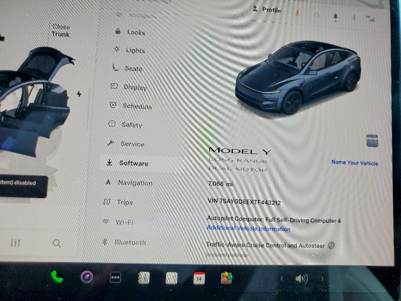 Продажа на аукционе авто 2026 Tesla Model Y, vin: 7SAYGDEEXTF443212, номер лота: 60756136
