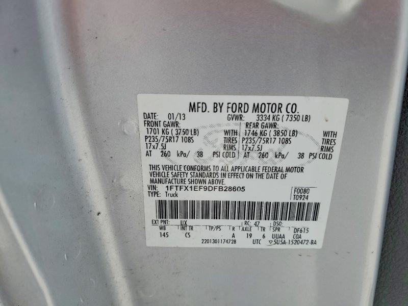 2013 Ford F-150 მანქანა იყიდება აუქციონზე, vin: 1FTFX1EF9DFB28605, აუქციონის ნომერი: 61746596