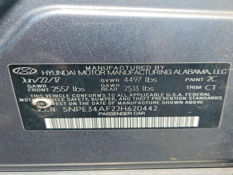 Продаж на аукціоні авто 2018 Hyundai Sonata, vin: 5NPE34AF2JH620442, номер лоту: 62772106