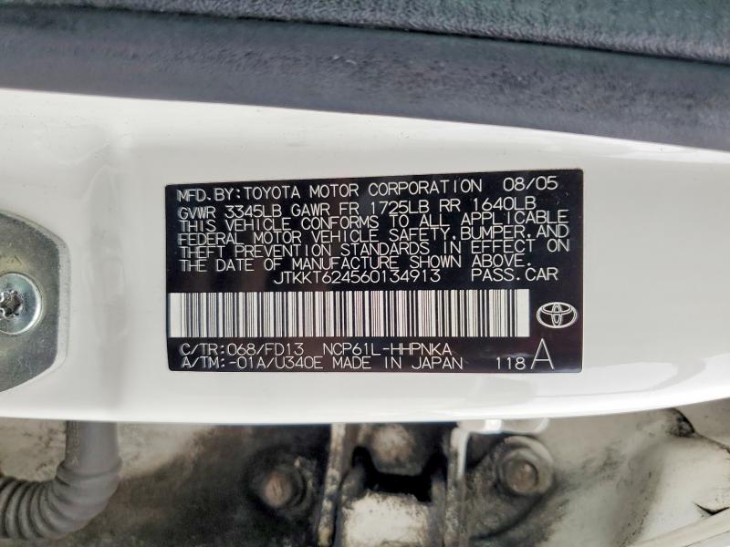 Продаж на аукціоні авто 2006 Scion Xa, vin: JTKKT624560134913, номер лоту: 59734756