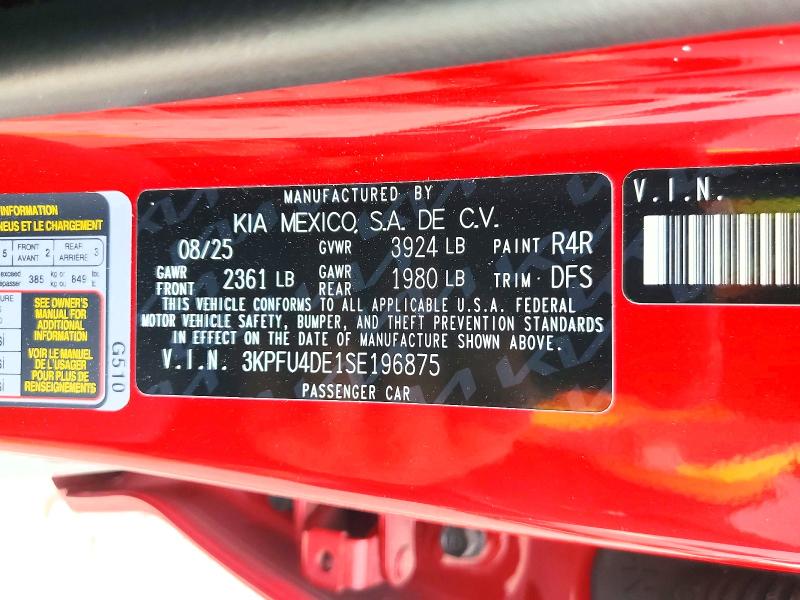 Продаж на аукціоні авто 2025 Kia K4, vin: 3KPFU4DE1SE196875, номер лоту: 59895256