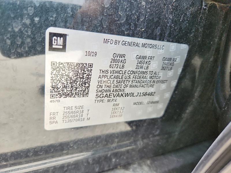 Aukcja sprzedaży 2020 Buick Enclave, vin: 5GAEVAKW0LJ158482, numer aukcji: 62118746