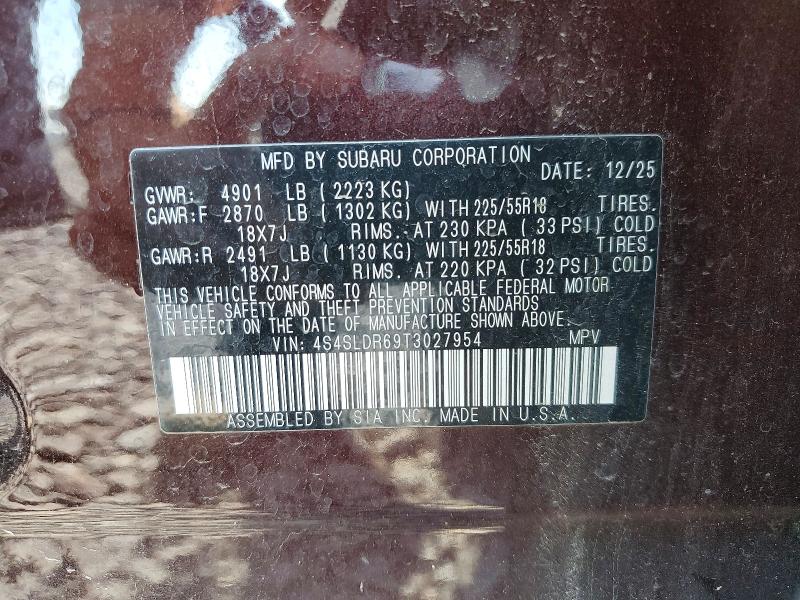 60424886 :رقم المزاد ، 4S4SLDR69T3027954 vin ، 2026 Subaru Forester مزاد بيع