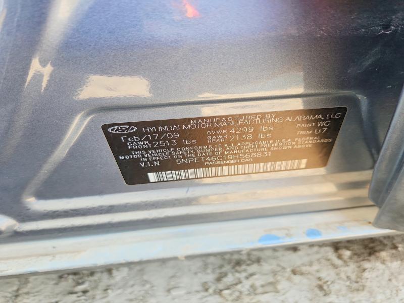 60385956 :رقم المزاد ، 5NPET46C19H568831 vin ، 2009 Hyundai Sonata مزاد بيع