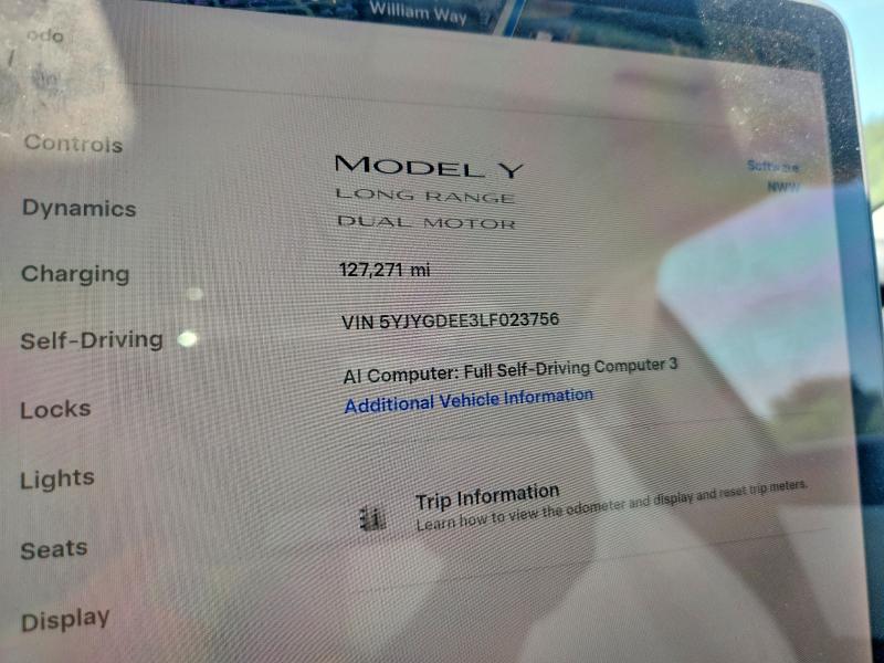 Продаж на аукціоні авто 2020 Tesla Model Y, vin: 5YJYGDEE3LF023756, номер лоту: 57159386