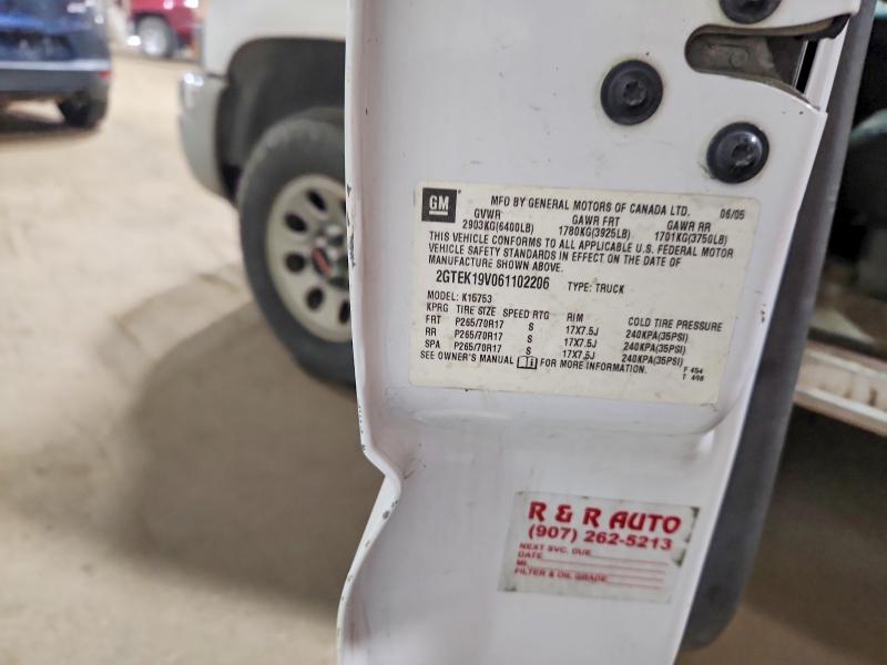 2006 Gmc New Sierra მანქანა იყიდება აუქციონზე, vin: 2GTEK19V061102206, აუქციონის ნომერი: 63249396