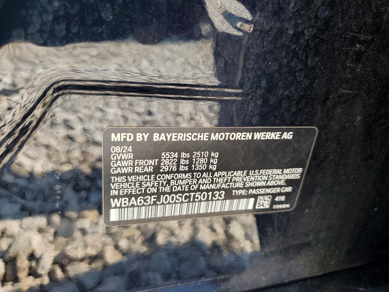 Продажа на аукционе авто 2025 Bmw 540, vin: WBA63FJ00SCT50133, номер лота: 59578626