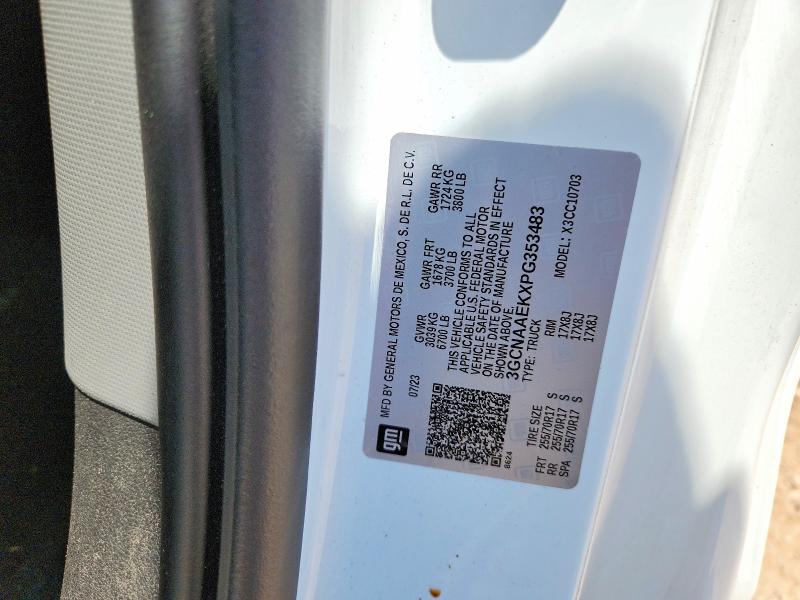 Продажа на аукционе авто 2023 Chevrolet Silverado, vin: 3GCNAAEKXPG353483, номер лота: 59945356