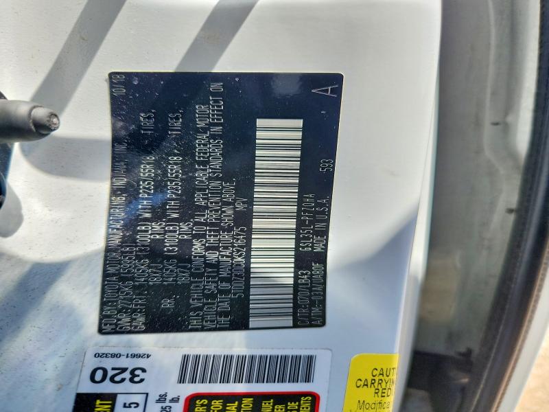 Продаж на аукціоні авто 2019 Toyota Sienna, vin: 5TDDZ3DC0KS216475, номер лоту: 60707506