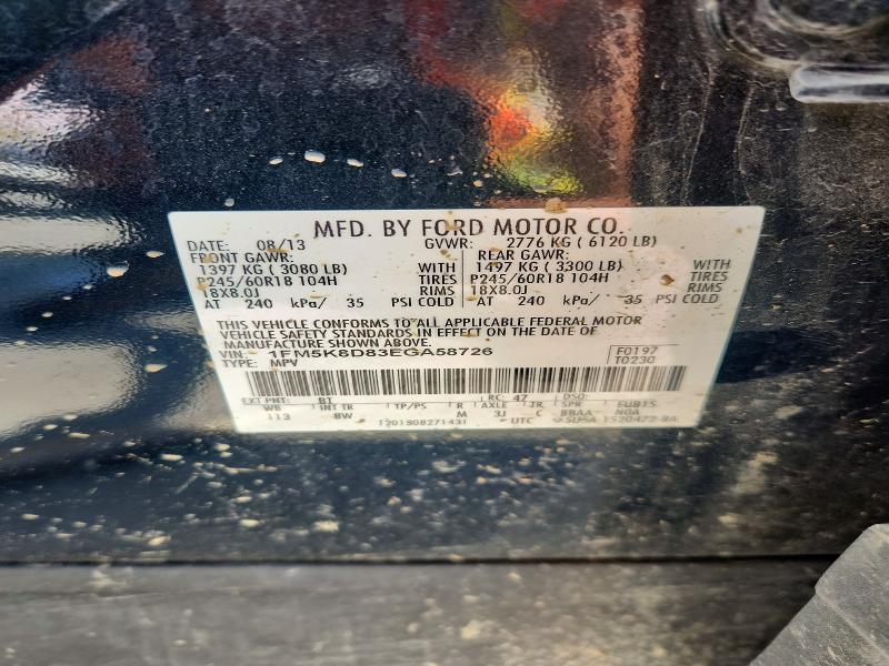 Aukcja sprzedaży 2014 Ford Explorer, vin: 1FM5K8D83EGA58726, numer aukcji: 59764246
