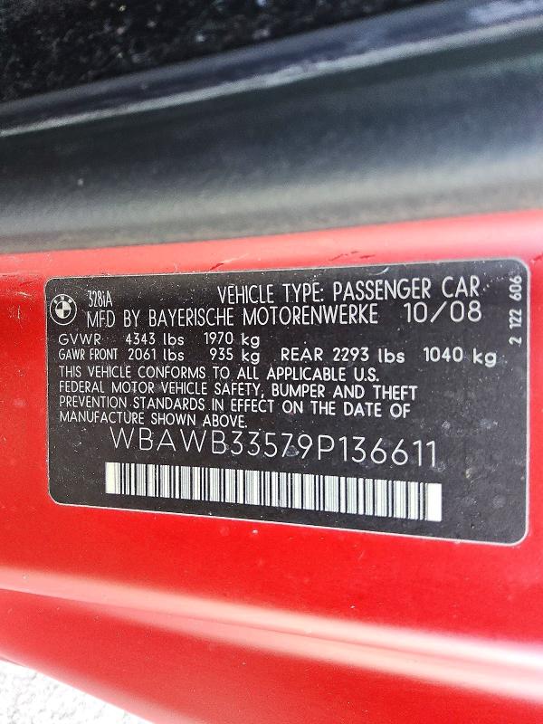 Aukcja sprzedaży 2009 Bmw 328, vin: WBAWB33579P136611, numer aukcji: 63490816
