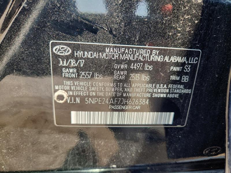 Aukcja sprzedaży 2018 Hyundai Sonata, vin: 5NPE24AF7JH626384, numer aukcji: 61854016