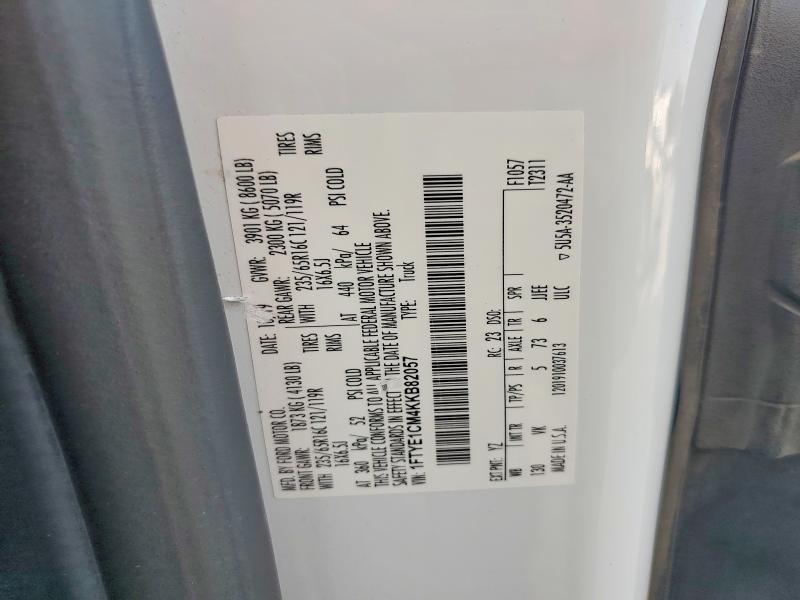 Продаж на аукціоні авто 2019 Ford Transit, vin: 1FTYE1CM4KKB82057, номер лоту: 62972476