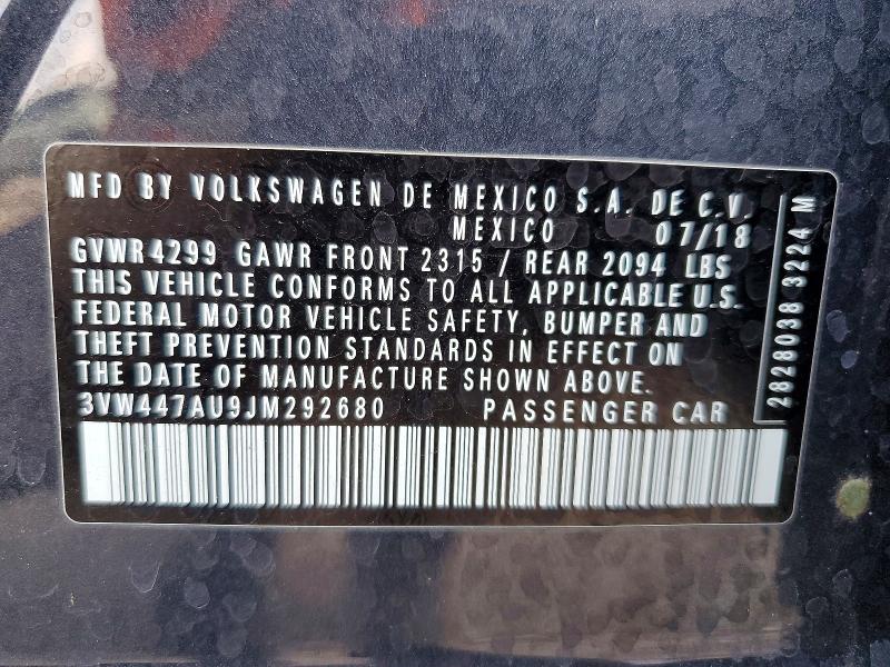 Продаж на аукціоні авто 2018 Volkswagen Gti, vin: 3VW447AU9JM292680, номер лоту: 63199676