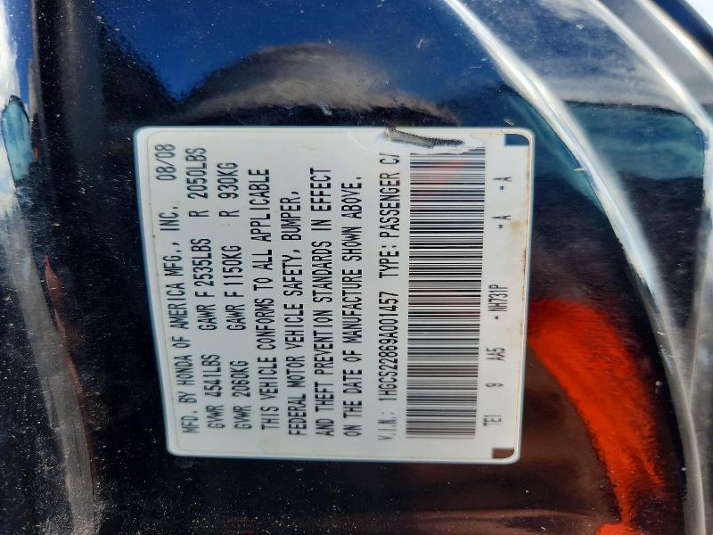 Продаж на аукціоні авто 2009 Honda Accord, vin: 1HGCS22869A001457, номер лоту: 61184556