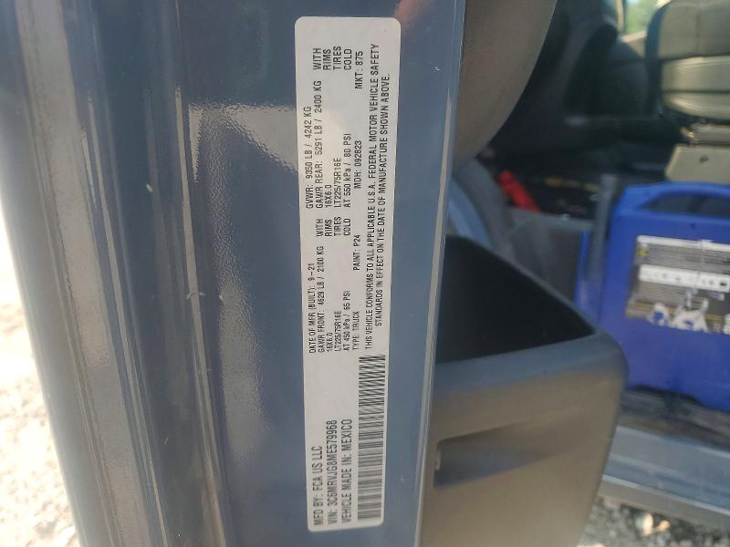 59746356 :رقم المزاد ، 3C6MRVJG8ME579968 vin ، 2021 Ram Promaster 3500 مزاد بيع