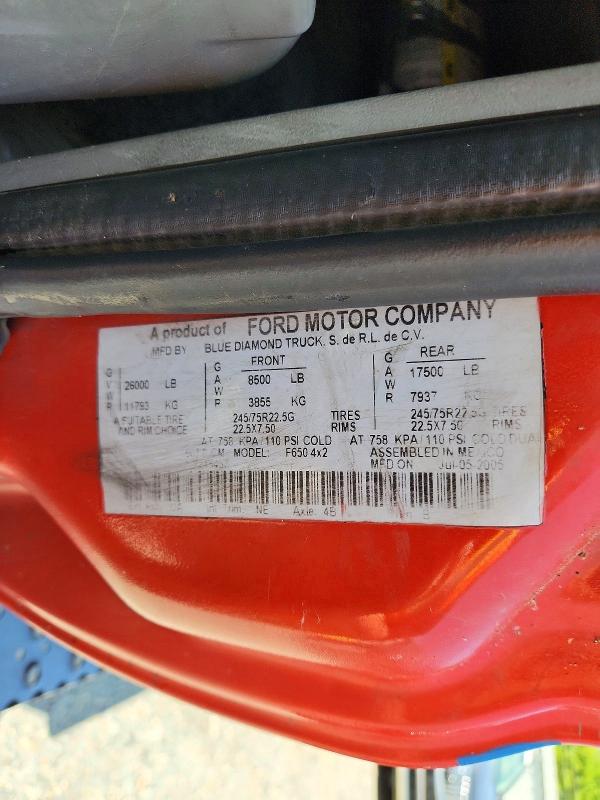Продажа на аукционе авто 2006 Ford F650, vin: 3FRNX65F26V248433, номер лота: 60554946