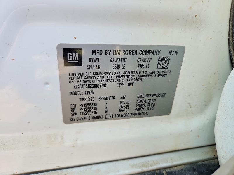 Aukcja sprzedaży 2016 Buick Encore, vin: KL4CJDSB2GB557792, numer aukcji: 61935106