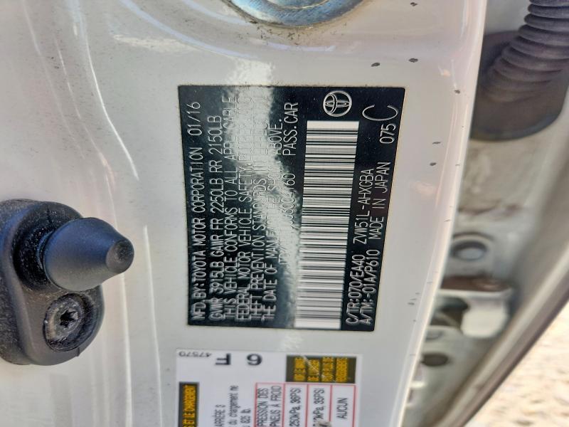 61107076 :رقم المزاد ، JTDKARFU0G3004160 vin ، 2016 Toyota Prius مزاد بيع