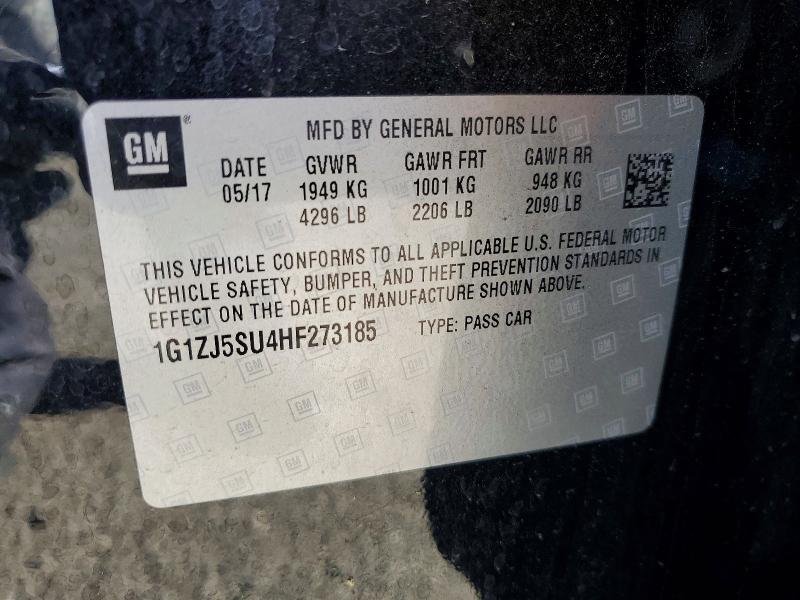 Aukcja sprzedaży 2017 Chevrolet Malibu, vin: 1G1ZJ5SU4HF273185, numer aukcji: 63196136