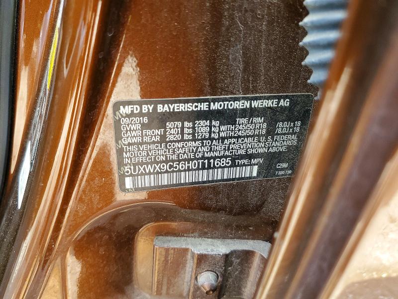 Aukcja sprzedaży 2017 Bmw X3, vin: 5UXWX9C56H0T11685, numer aukcji: 62870646