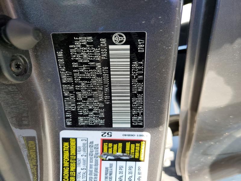 Aukcja sprzedaży 2018 Toyota Camry, vin: 4T1B11HK4JU009176, numer aukcji: 62693966