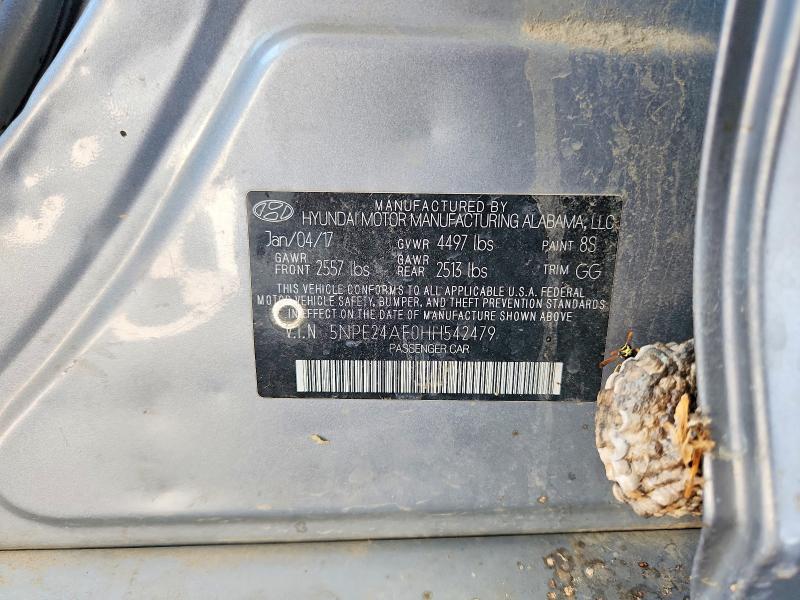 63024136 :رقم المزاد ، 5NPE24AF0HH542479 vin ، 2017 Hyundai Sonata مزاد بيع