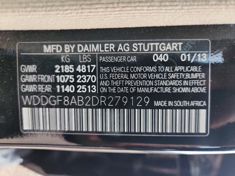 Aukcja sprzedaży 2013 Mercedes-benz C, vin: WDDGF8AB2DR279129, numer aukcji: 61957446