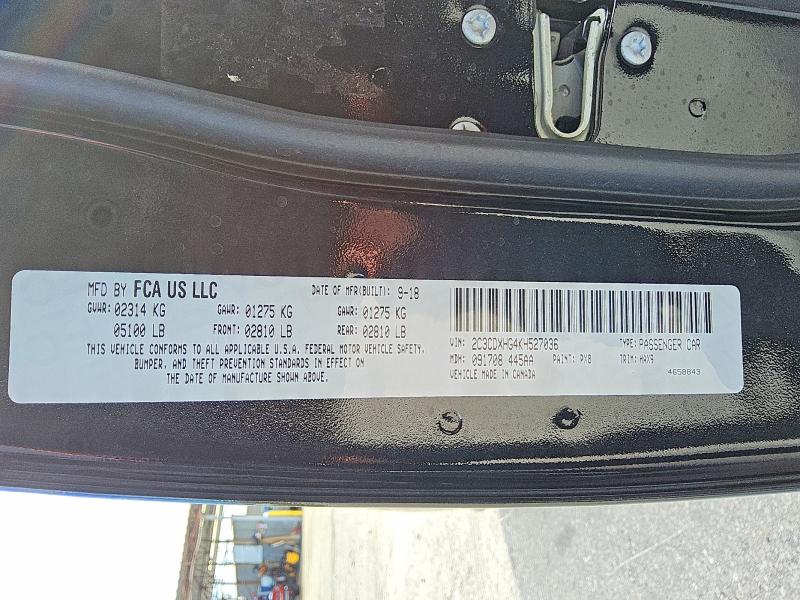 Aukcja sprzedaży 2019 Dodge Charger, vin: 2C3CDXHG4KH527036, numer aukcji: 62447276