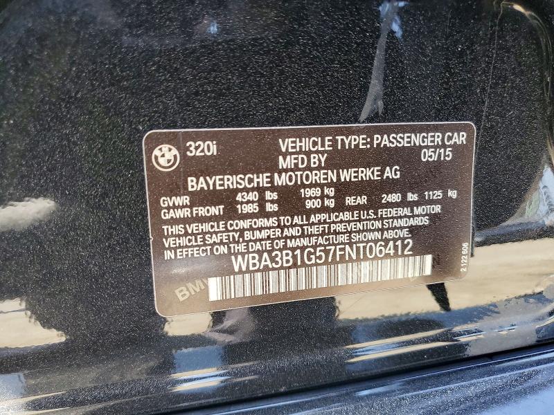 Aukcja sprzedaży 2015 Bmw 320, vin: WBA3B1G57FNT06412, numer aukcji: 60597256