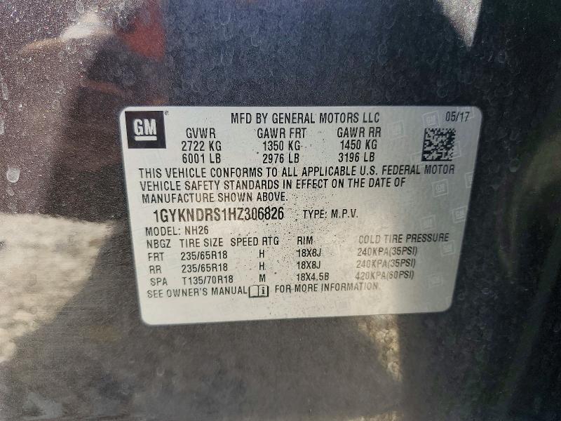 Aukcja sprzedaży 2017 Cadillac Xt5, vin: 1GYKNDRS1HZ306826, numer aukcji: 59861506