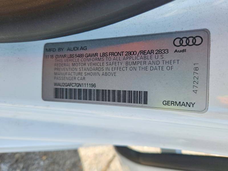 Продажа на аукционе авто 2016 Audi A7, vin: WAU2GAFC7GN111196, номер лота: 60948706